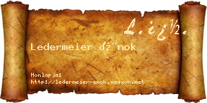 Ledermeier Énok névjegykártya